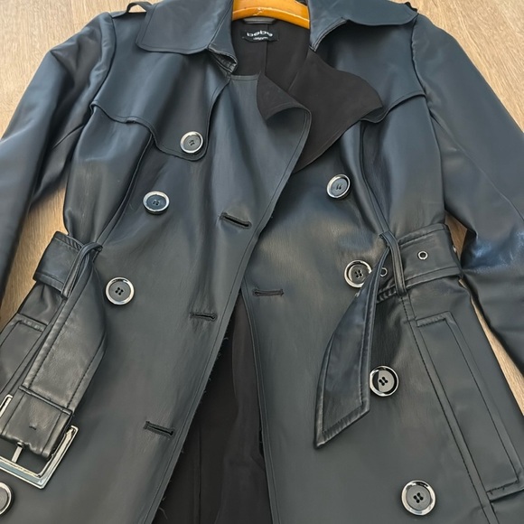 Bebe Faux Leather Trench Coat - Picture 3 of 8